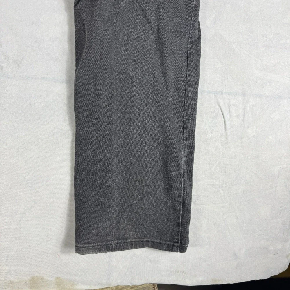 Vintage Riders By Lee Womens Straight Leg Jeans Black Denim 5-Pockets Size 16L